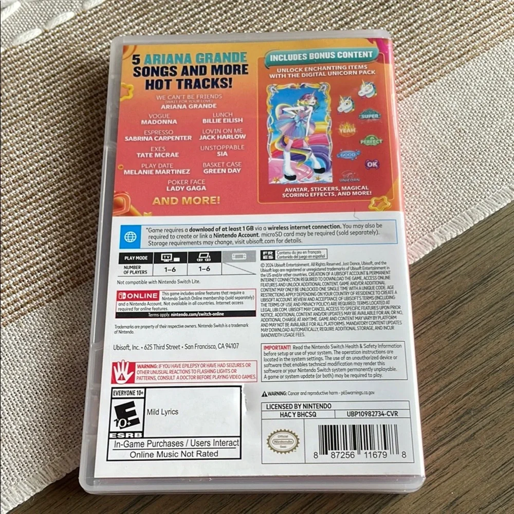 Nintendo Switch Just Dance 2025 Edition - Ariana Grande Exclusive Song Pack - Picture 3 of 3